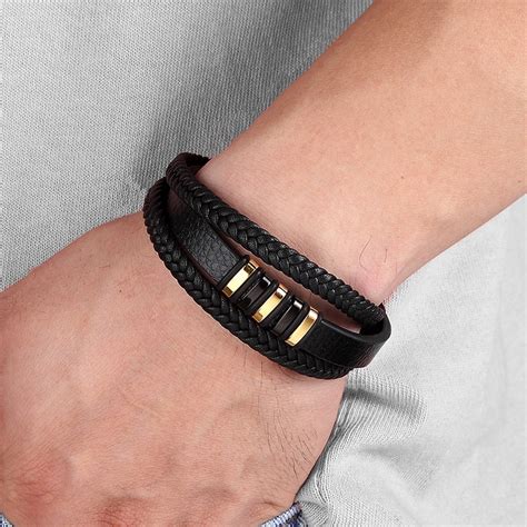 bracelet cuir homme tendance.